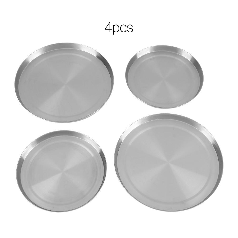 4pcs/Set Stainless Steel Kitchen Stove Top Covers Burner Round Cooker Protection Kitchen Cookware Cover Lid Cooking Tool: Default Title