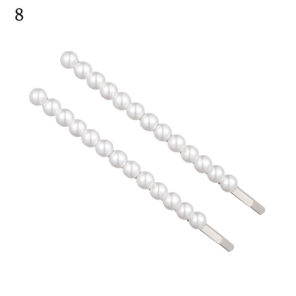 Pinza para el pelo con perlas para mujer, pasador a presión de coreano , horquilla, accesorios de peinado: Style8