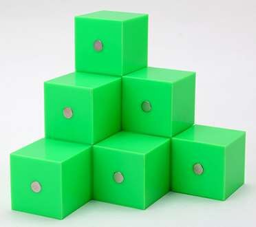 Sussidi didattici della matematica Della Scuola Primaria Matematica Magnetico 5 cubo cubo cubo Geometria Tre vista Insegnamento: NO2