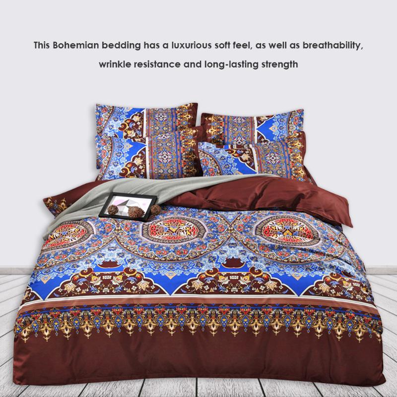 Style ethnique housse de couette taie d'oreiller drap de lit Mandala impression couette ensemble de literie housse de couette taie d'oreiller drap de lit