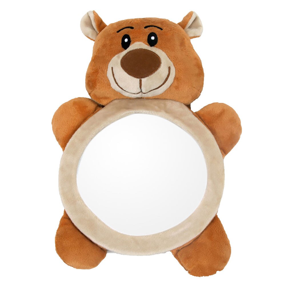 Support tête de voiture avec Animal de dessin animé mignon, miroir d'observation de sécurité pour bébé, vue arrière pour bébé, miroir de sécurité avec Clip: Bear