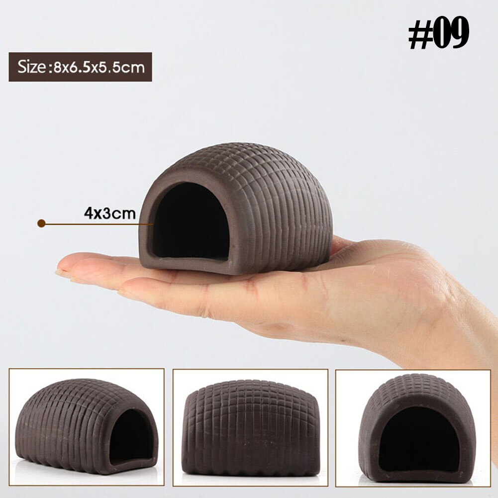 1PC Fish Tank Decor Ideas Micro Landscape Decor Fish Hiding Cave Shrimp Dodge House Resin Ornament Aquarium Landscaping: 09