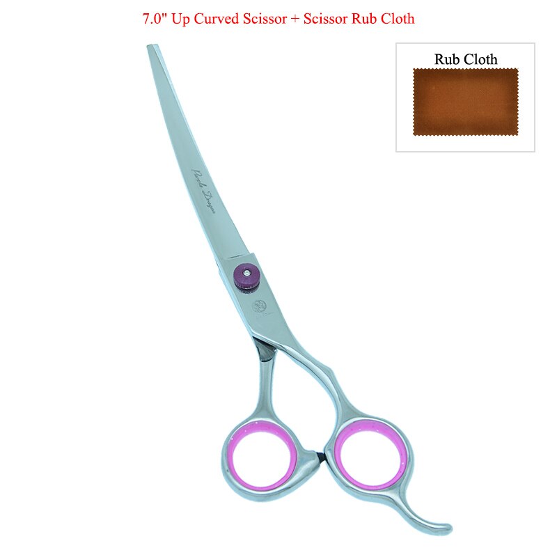 Purple Dragon 7.0" Dogs Grooming Scissors Steel 440C Pets Cutting Scissor&Curved Shears&Thinning Tijeras Animals Tesouras B0007B: B0007B-05-70