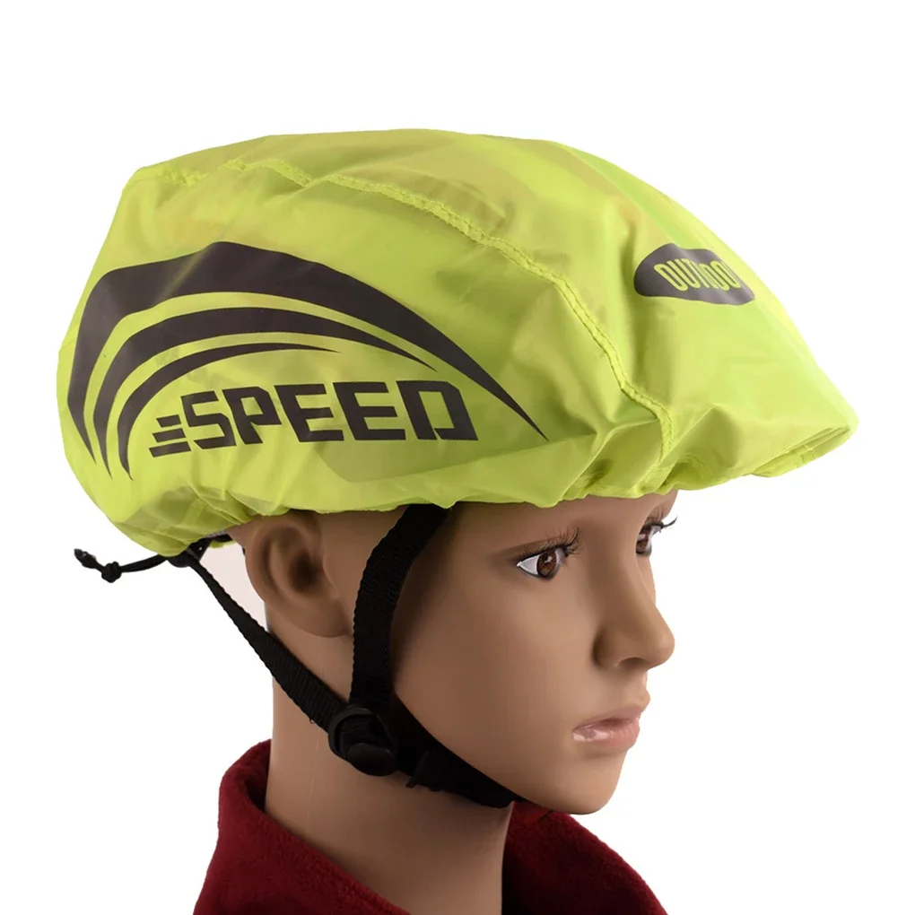 Cubierta impermeable para casco de bicicleta con tira reflectante, gorra para ciclismo de montaña y carretera, cubierta para lluvia, cubierta protectora de tela Oxford