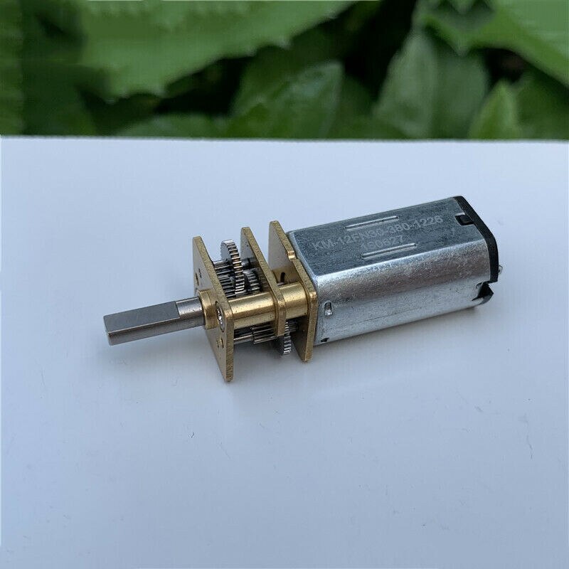 2-Pack Mini N30 Full Metal Gearbox Motor – DC 3-12V, 16-762 RPM, High Torque Right Angle D-Shaft For DIY Robots & Generators