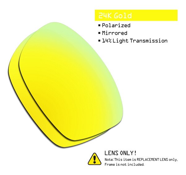 SmartVLT Polarized Replacement Lenses for Oakley Jupiter Squared Sunglasses - Multiple Options: 24K Gold-ShieldCoat