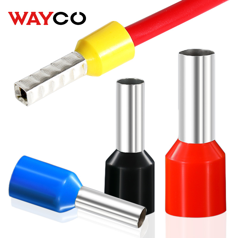 100 Stks/pak E0508 E7508 E1008 E1508 E2508 Buisvormige Crimp Terminals Adereindhulzen Koudgeperste Geïsoleerde Elektrische Draad Connectoren