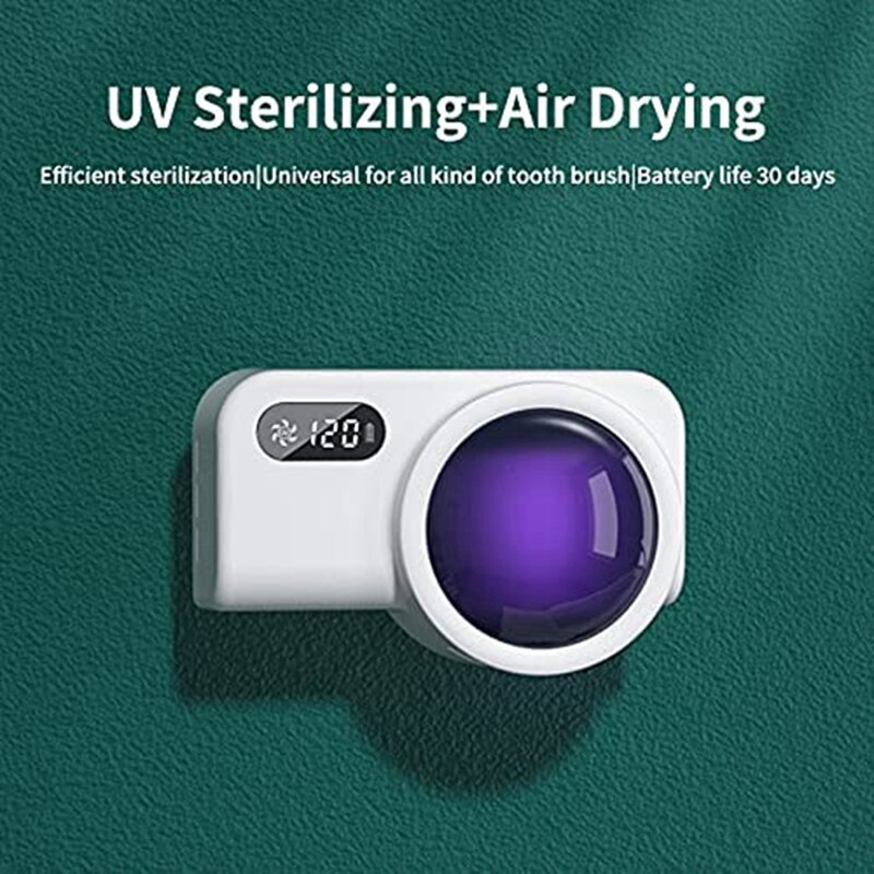Porta spazzolino disinfettante porta sterilizzatori funzione portaspazzolino per asciugatura ad aria bagno disinfezione UV