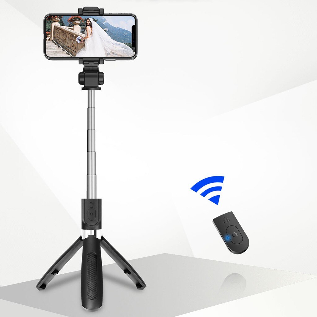 Palo de Selfie Bluetooth con Control remoto, trípode para teléfono móvil, soporte para foto en vivo, trípode para cámara estirable, temporizador, varilla de artefacto