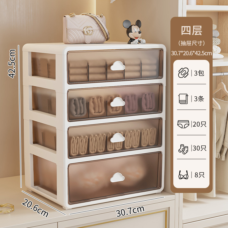 Underwear and underwear storage box, dedicated for storing socks and close fitting clothing, bra three in one storage box: green