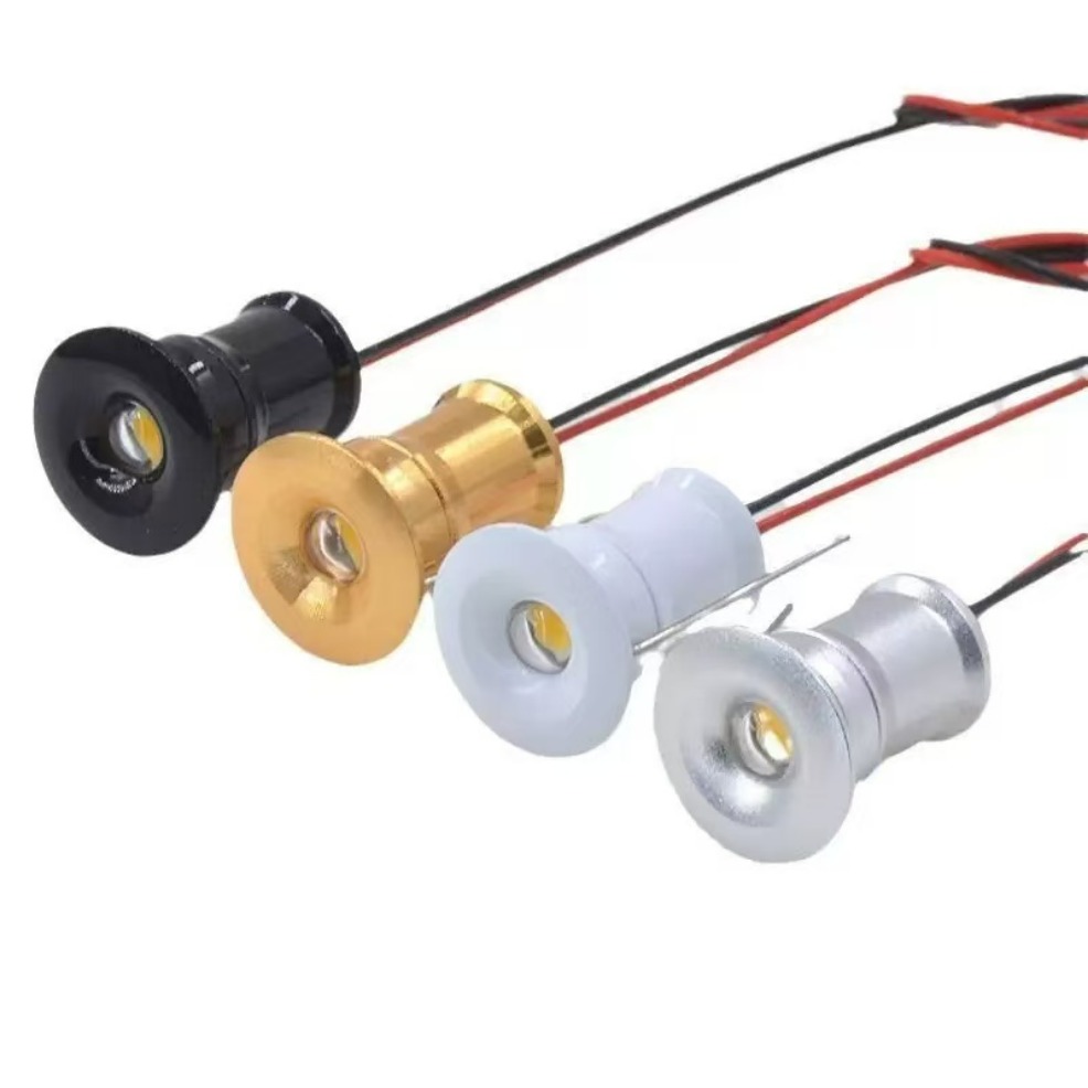 1w mini-spotlights 12v downlights led-spotlys kjøkkenskapspotlights innfelt taklampe innendørsbelysning hull 15-18mm