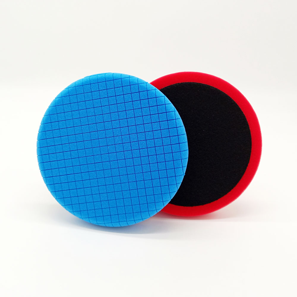 Buffing Pad 6 Inch Square Pattern Car Polishing Sponge Pad Red No Cutting Foam waxing pad for Auto Car Polisher Tools: Blue 1PC
