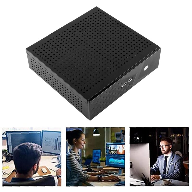 C60X Mini Computer Case Can Be Wall-Mounted USB2.0 ITX MATX Industrial Control Desktop HTPC Noise-Free Running Case