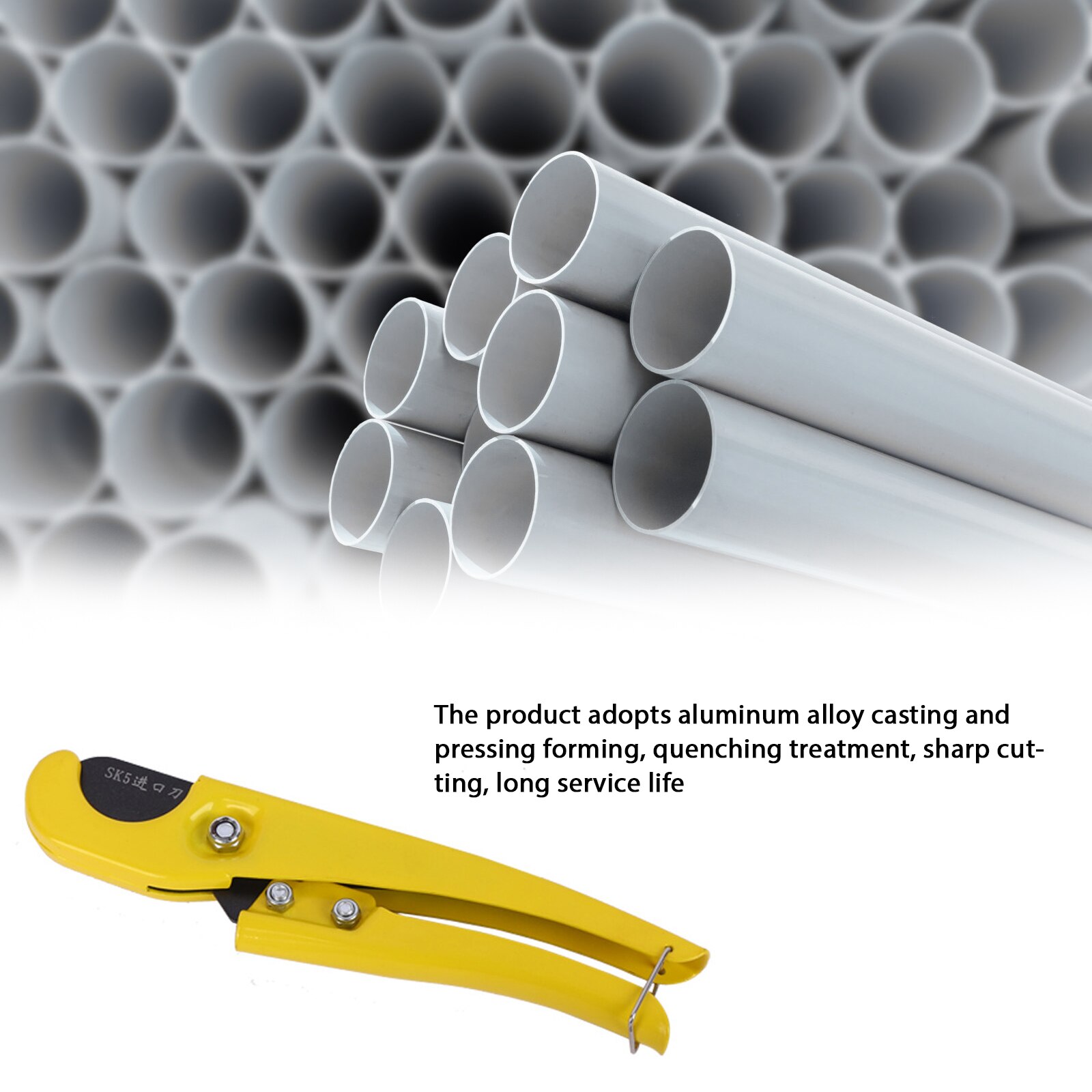 PVC Pipe Cutter 32mm 1-1/4" Scissors Pipe Shear PVC Cutter PPR Water Pipe Scissors Pipe Cutter-All Steel Quick Cut Hand Tool