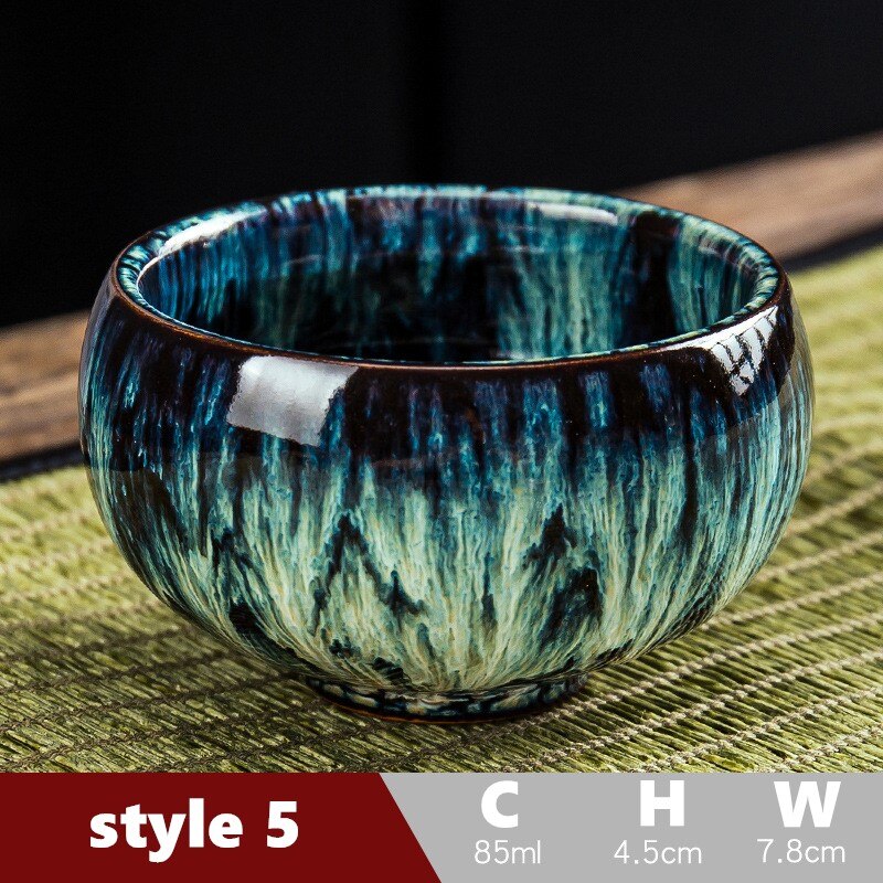 85ml Tea Set Teaware Tea Set Cup Ceramic Chinese Style Tea Cup Set Gongfu Tea Set Colorful Glazed Tea Set: style 5