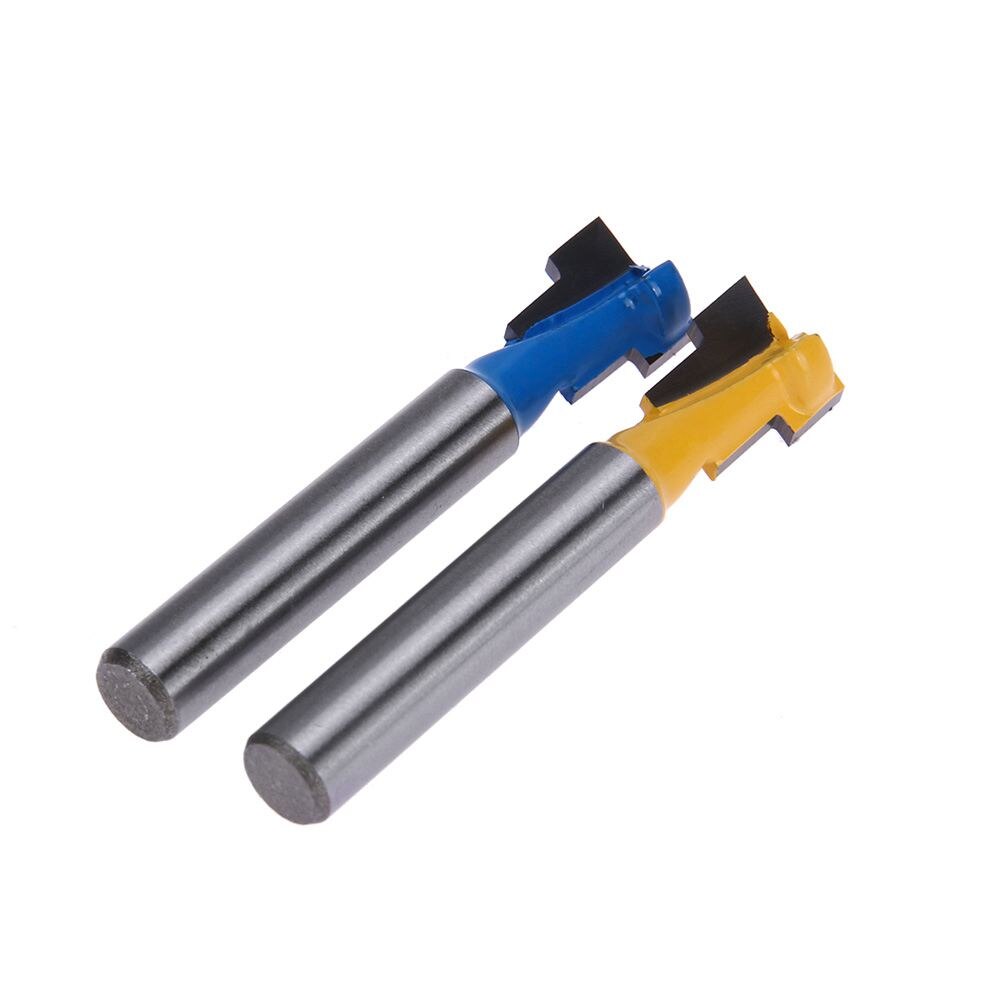 Cortador de ranura en T de mango de 1/4 pulgadas, cortador de carpintería con mango de acero de 3/8 y 1/2 pulgadas de longitud, herramientas eléctricas,