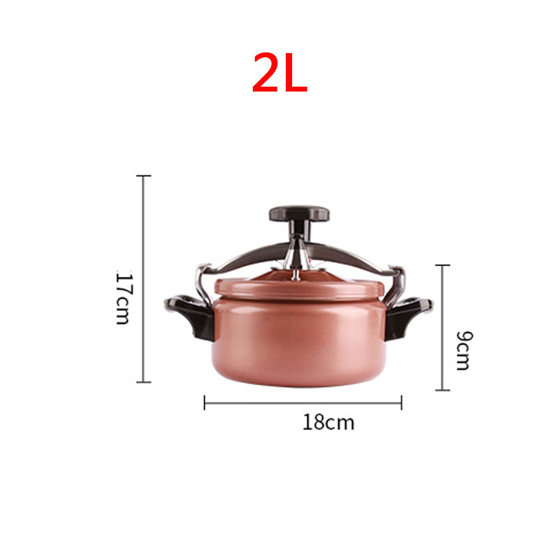 Olla a presión de cocina de 2/3L, olla de sopa de aluminio, olla de cocina portátil, utensilios de cocina para acampar al aire libre, Cocina de Inducción, estufa de Gas: BLANCO