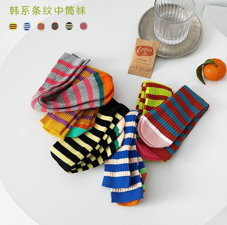 1-3 Years Kids Boys Socks Toddlers Girls Socks Knee High Long Soft Cotton Baby Socks Striped Children Socks Clothes Accessories