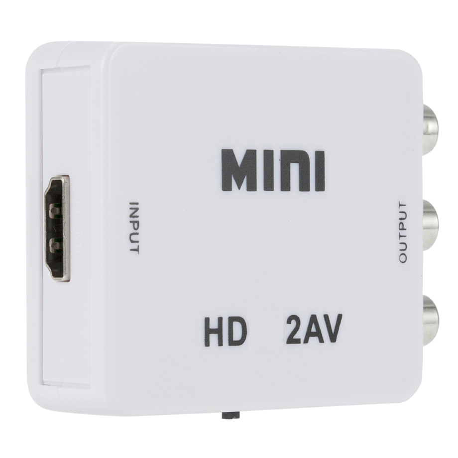 Full hd 1080p hdmi-compatível com rca av composto adaptador conversor hdmi2av/av2hdmi cabo de áudio e vídeo cvbs av adaptador com cabo