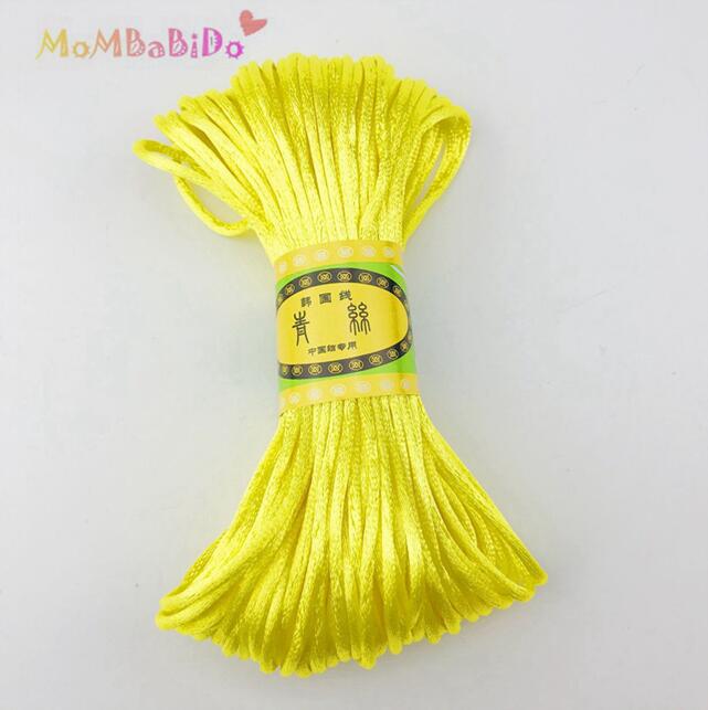 1Mm Satijn Cords 20 M/partij Diy String Nylon Touw Medeplichtige & Bevindingen Baby Silicone Tandjes Bead Ketting Sieraden Cord: 3