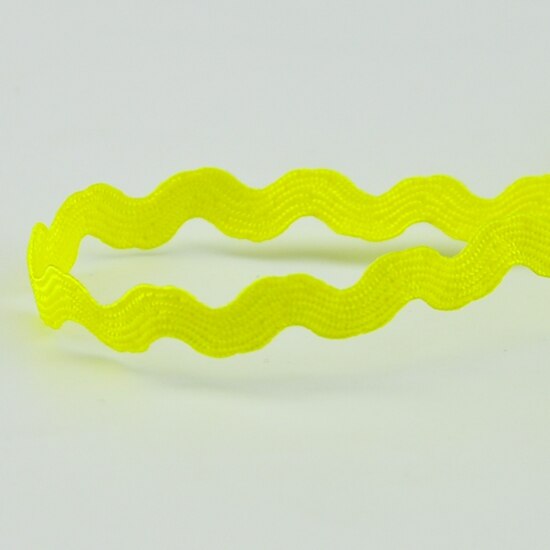 5mm S Shaped Curve Wavy Lace Trim Ribbon Handmade Hat Clothing Curtain Pillow Decor DIY Sewing Crafts Wedding Party Decorations: yellow