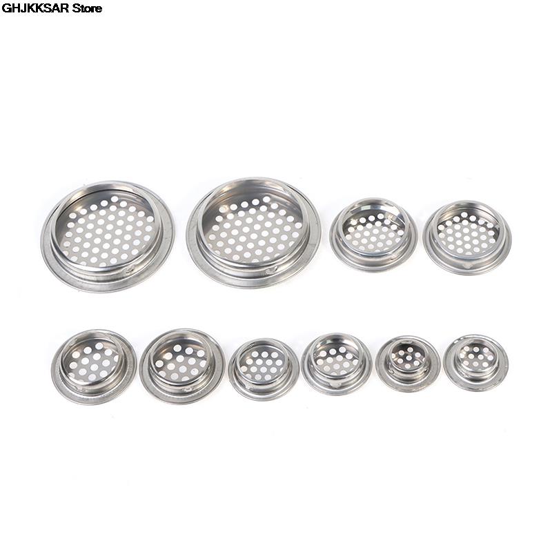10 stk rundt skab luftkanal udluftning stål jalousi mesh hul prop dekoration dæksel garderobe gitter ventilationssystemer dia .19mm-53mm