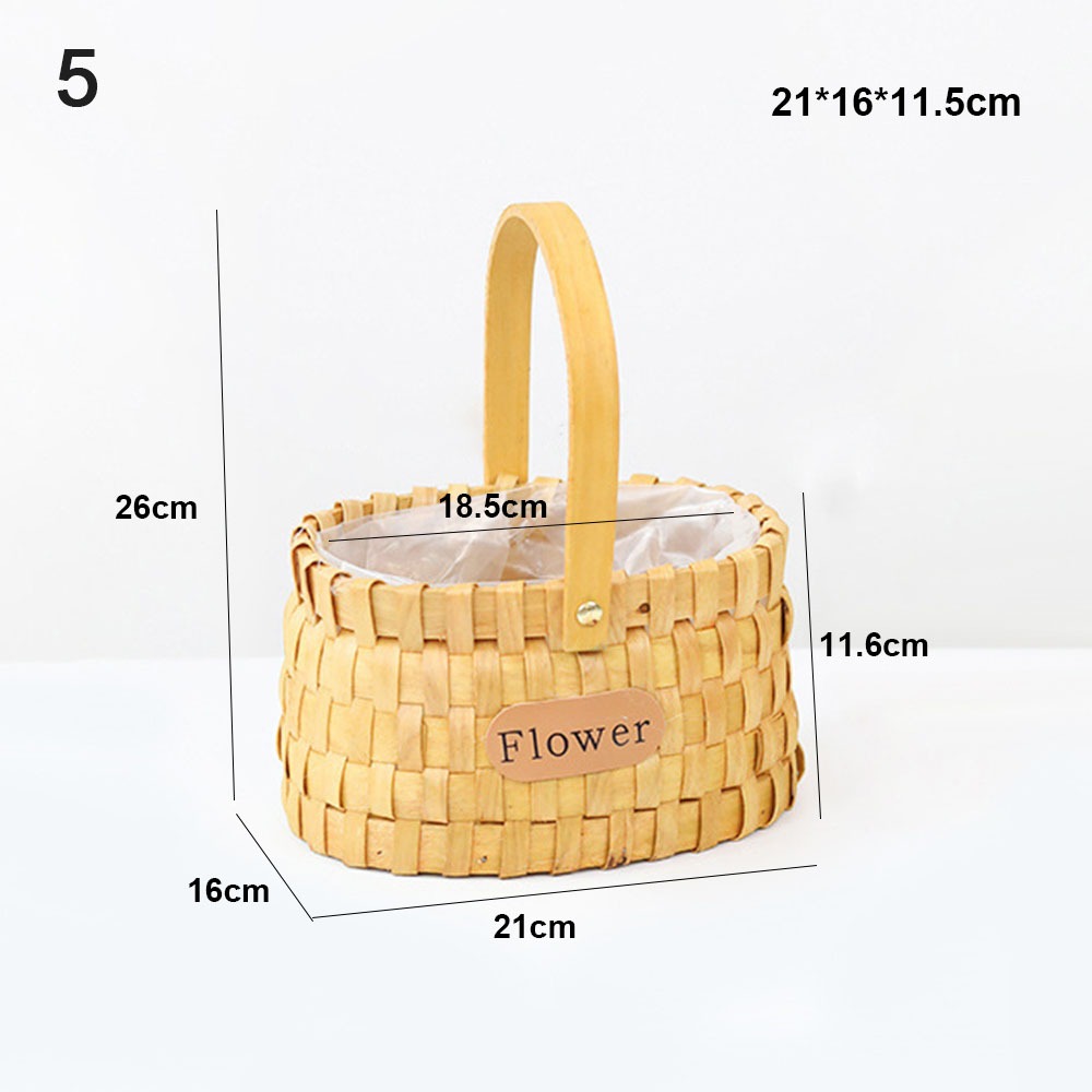 Cestino intrecciato Cestino intrecciato a mano alla moda fatto a mano Cesto di fiori portatile in carta fai-da-te Cesto intrecciato a mano Cestino portaoggetti intrecciato a mano: giallo