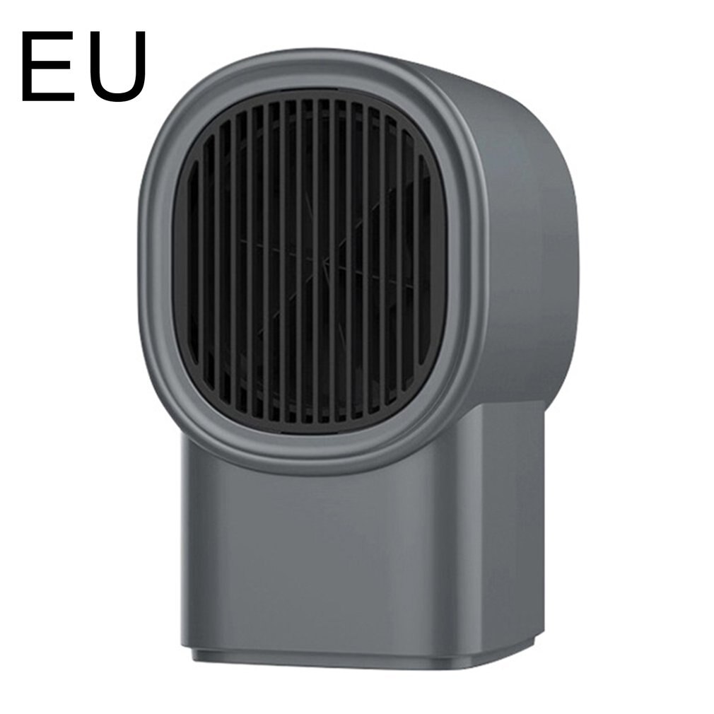 Mini aquecedor de mesa portátil ventilador elétrico aquecido casa escritório aquecimento rápido inteligente sistema temperatura constante: gray EU 220V