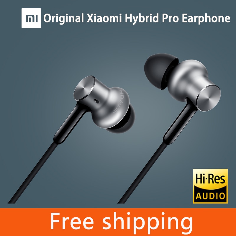 Fones de ouvido xiaomi híbridos pro hd, 100% original, com microfone intra-auricular, cancelamento de ruído, headset, círculo, ferro misto xiaomi note 4 / 5