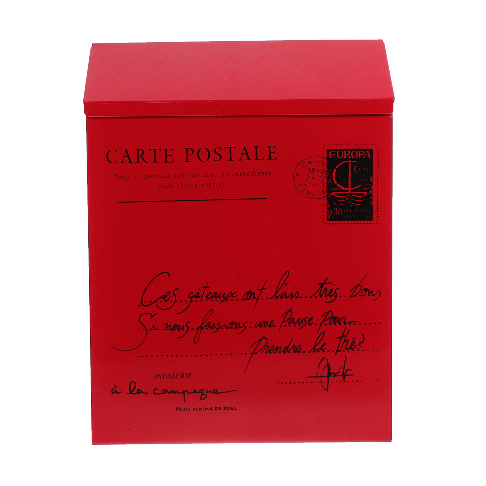 Locking Letter Box Vintage Mailbox Wall Mount Postal Letter Box Newspaper Box: Red