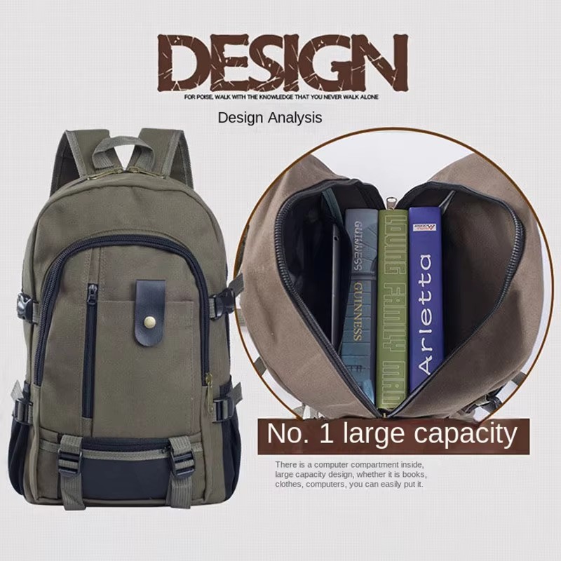 Sac à dos de voyage sac d'alpinisme pour adolescent unisexe grande capacité toile étudiant cartable de enfants sacs à dos