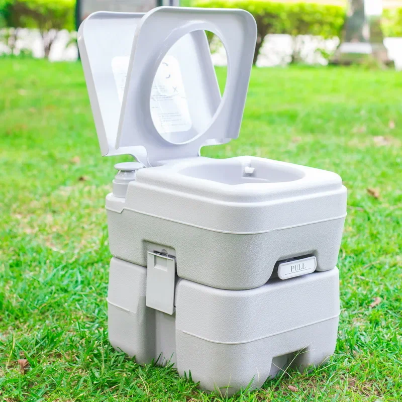10L/20L RV Outdoor Hocktoilette für ältere Menschen Mobile Outdoor-Toilette Schwangere Frauen Tragbare Camping-Toilette Spülung Mobile