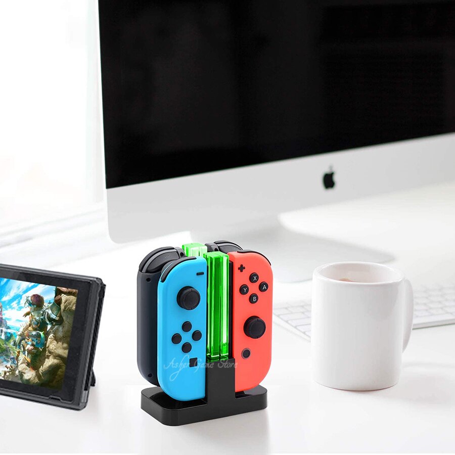 Interrupteur 4 Joycon chargeur Joy-con LED Station d'accueil de charge rapide pour Nintendo Switch