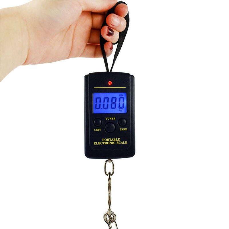 Digitale Weegschaal 10g-40 kg Opknoping Schaal Bagage Gewicht Balance Steelyard Black LCD Mini Pocket Schaal Elektronische schaal