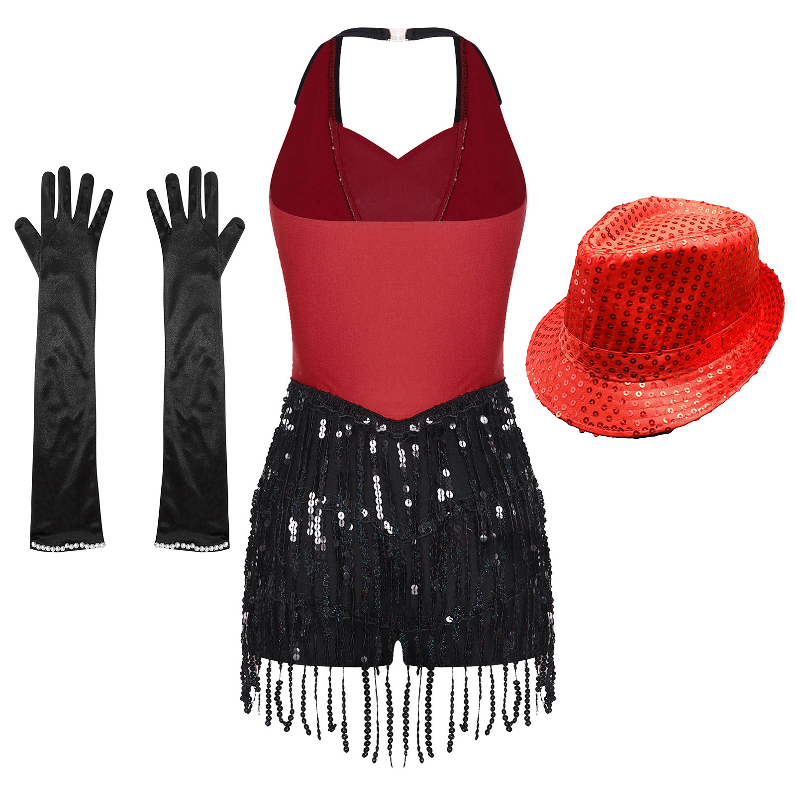Robe de danse moderne pour femmes, Costume de spectacle à paillettes brillantes, sans manches, Jazz latin, Tango, Salsa, justaucorps, tenue