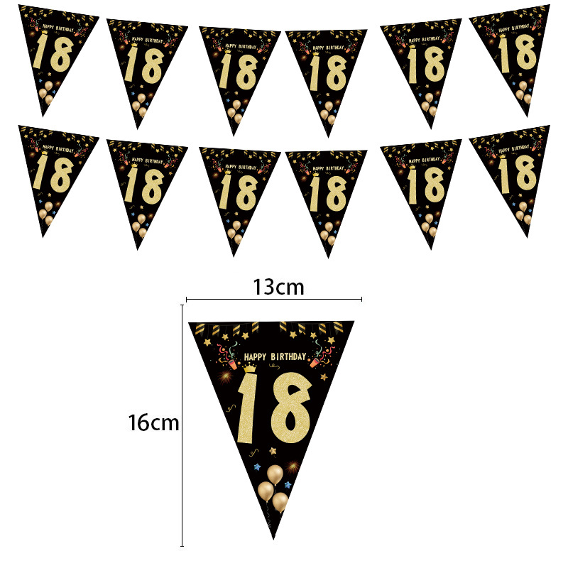 Streamer de papel dorado negro, pancarta colgante de cumpleaños para 16 18 21 30 40 50 60 años, decoración para de cumpleaños, aniversario: violet