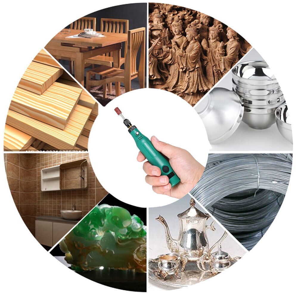 HR-102 USB 5V DC Mini Grinder Set Power Tools Variable Speed Rotary Tools Sets Carving Pen for Milling Polishing