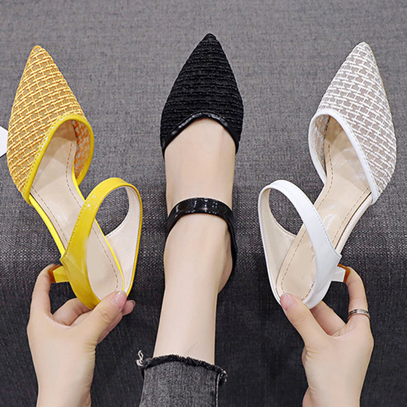 Dames slippers met hoge hak dames slippers dames slippers dames buitenschoenen dames sandalen puntige neus zomer