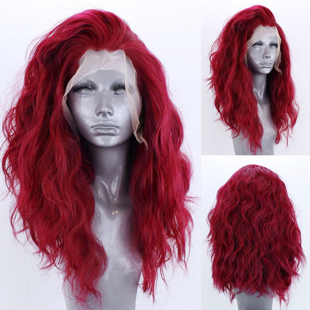 AIMEYA-pelucas frontales de encaje sintético 13x4 para mujer, peluca de encaje Rubio blanco, fibra resistente al calor, línea de cabello Natural, pelucas para de Cosplay: #1B / 24 pulgadas