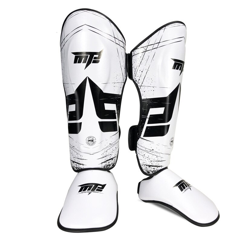 MMA Sparring Wushu boxe Muay Thai protège-tibia W/instep Kickboxing équipement de soutien de la cheville Sanda protège-jambes Leggings DEO