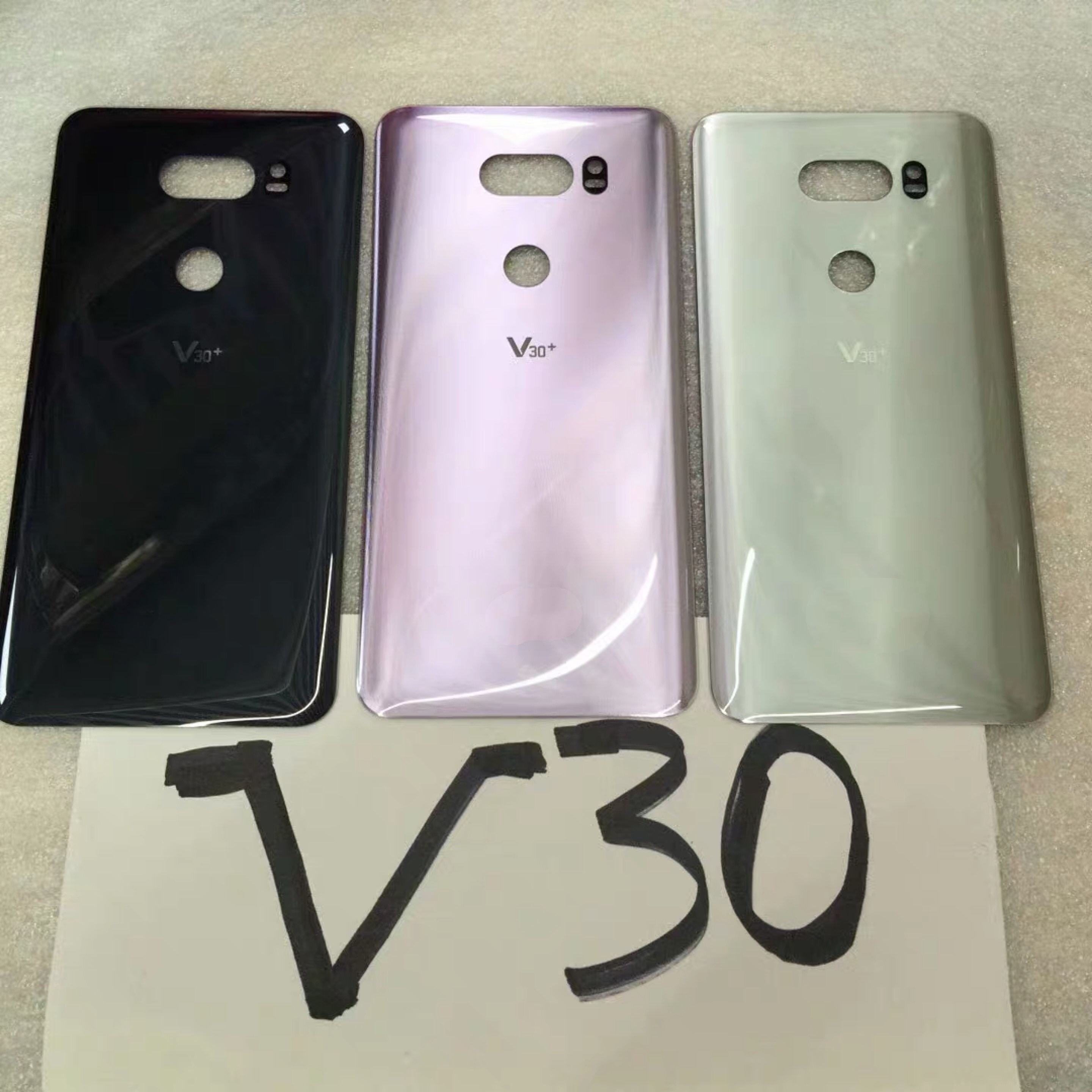 opprinnelig til lg  v30+/v30 vs996 ls998u h933 ls998u h930 hus bak glass batterideksel + klistremerke