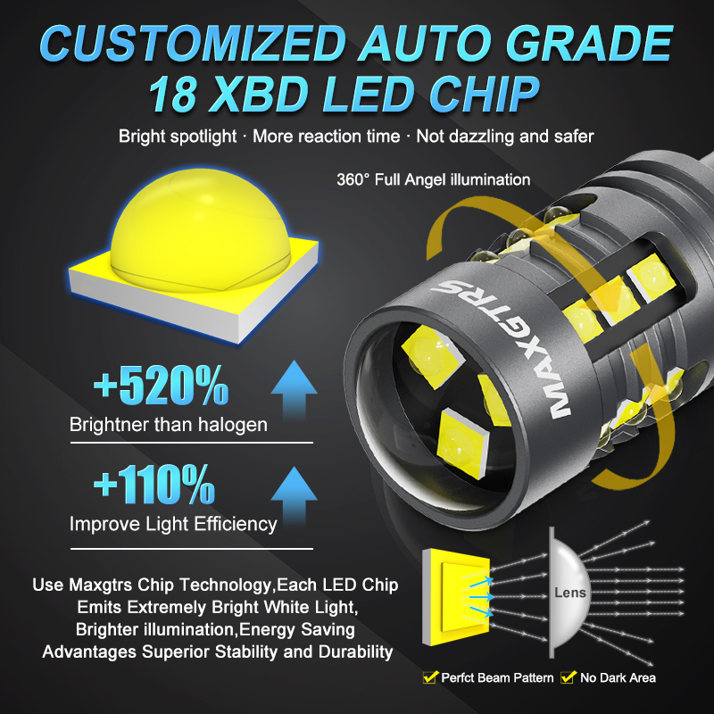 2 Stücke T15 LED-lampe W16W LED Lampe Canbus Kein Fehler XBD 18-SMD 912 921 LED-leuchten 12 V Auto Sicherung Rückfahrlicht 3000LM 6000 K