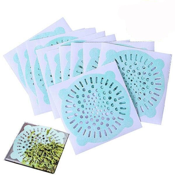 50 pièces unique évier non tissé tissu évier douche Drain baignoire crépine salle de bain cuisine accessoires cheveux bouchon receveur filtre