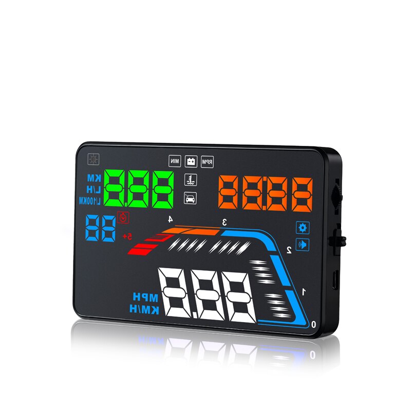 Q700 Speedometer 5.5" Odometer Mileage HUD head up Display Digital Speed Auto Alarm MPH KMH Display Windscreen Projector