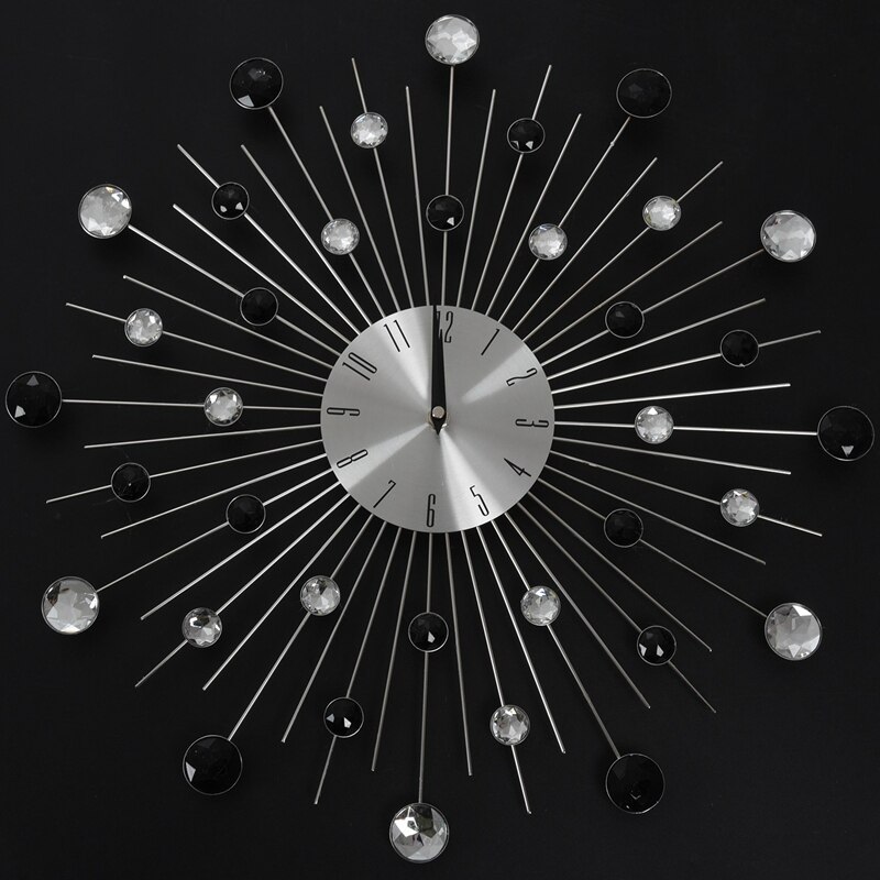 Gypsophila Diamant Wanduhr Schmiedeeisen Uhr Kreative Uhr Vintage Metall Kunst Wanduhr