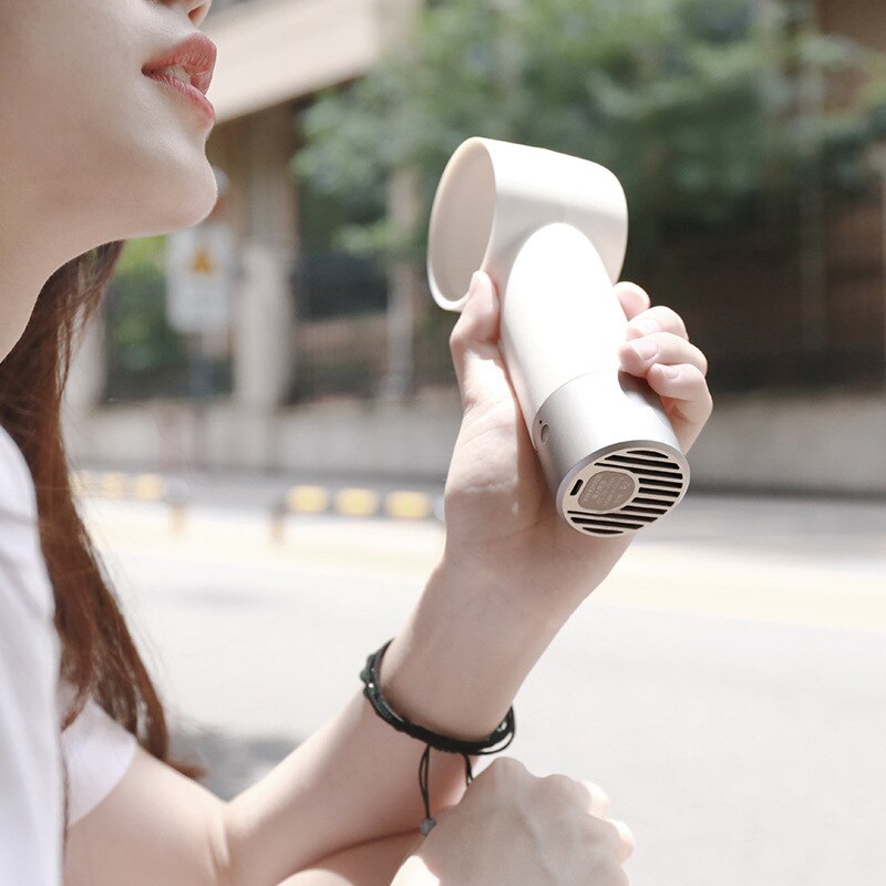 Portable Wireless Bladeless Fan Cordless Fans Air Cooler Fan Mini Handheld Fan Mini Cooler Fan Air Conditioner Handy Fan
