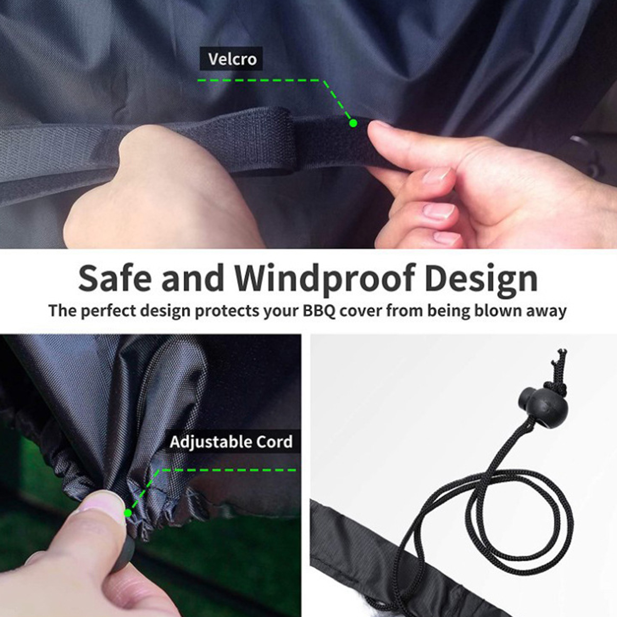 Barbeque Grill Covers Heavy Duty Waterproof BBQ Grill Cover 210D Oxford Fabric Durable UV Resistant Dust-proof Gas Grill Cover