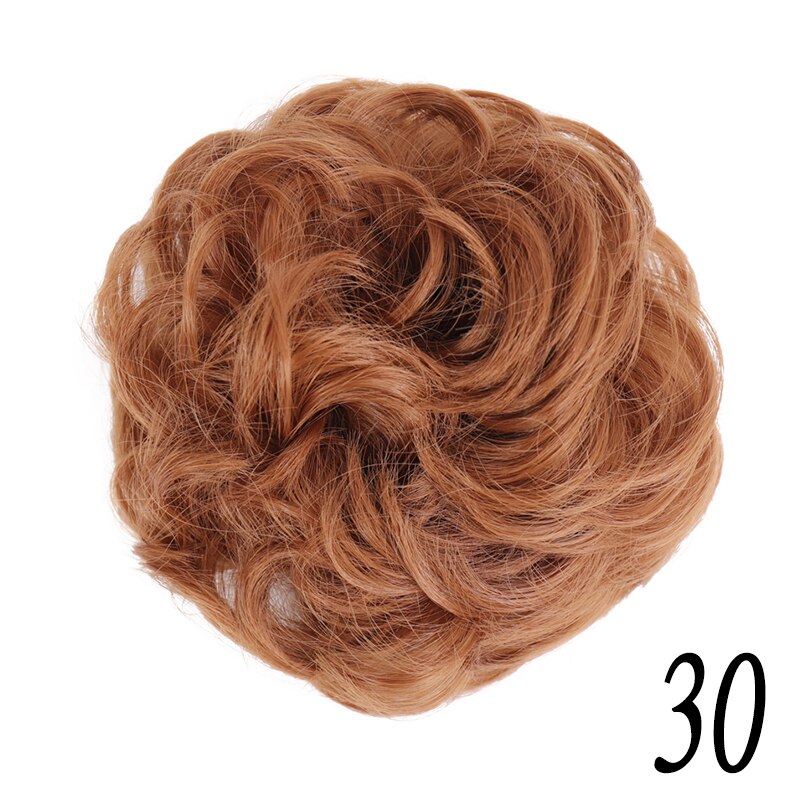 Xuanguang Rommelig Haarstukjes Voor Vrouwen Knot Elastische Chouchou Bun Opgestoken Donut Krullend Haar Touw: 30