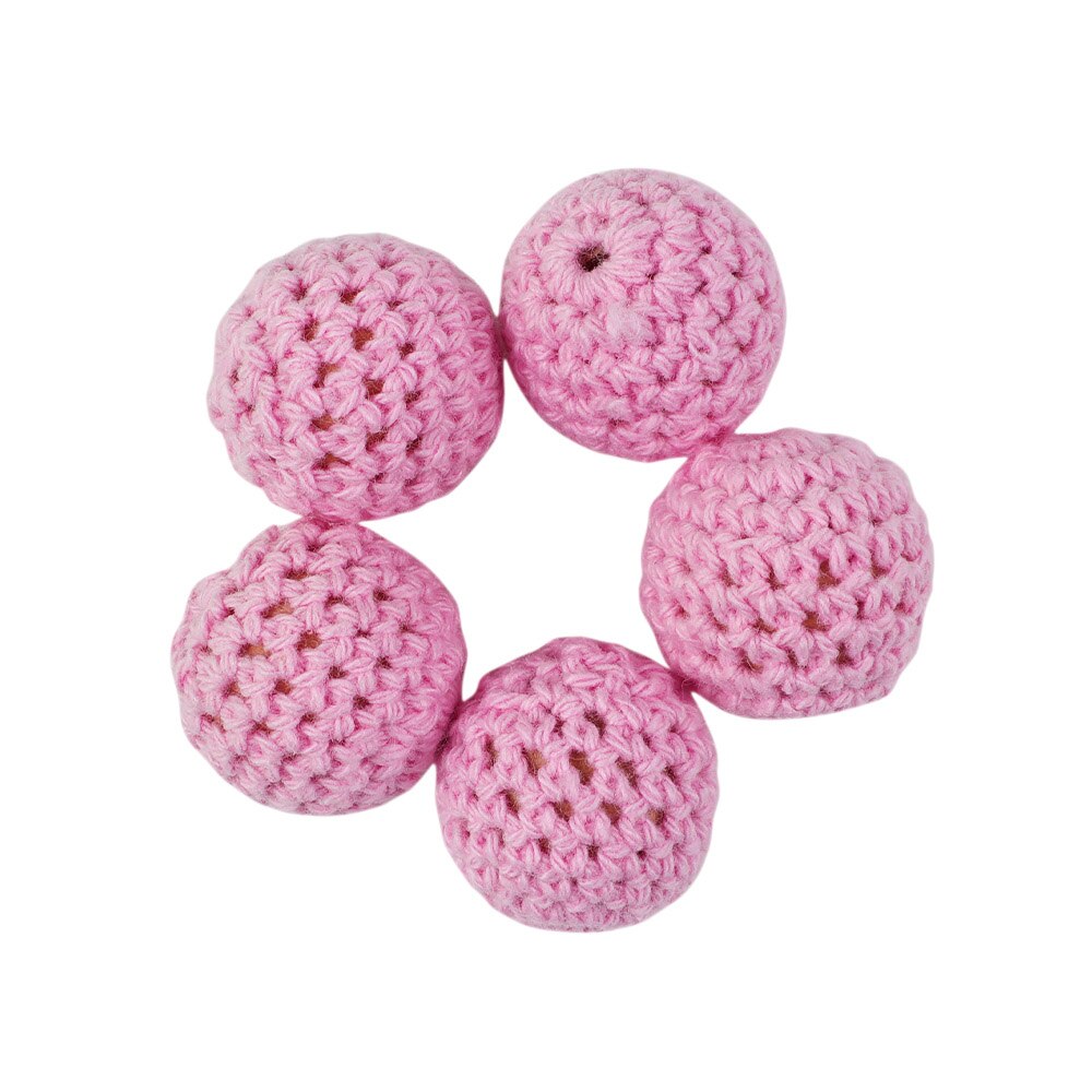 10 stücke holz Häkeln Perlen Ungiftig DIY Baby Zahnen Schmuck Halskette Anhänger Baby Beißring Spielzeug Natürliche Holz Perlen 20MM: 01