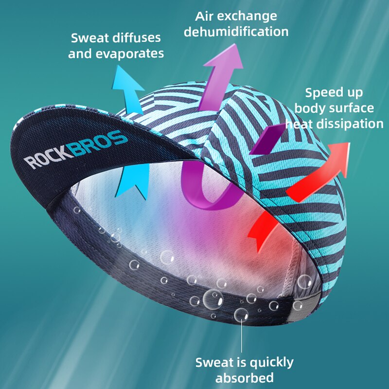 ROCKBROS – casquette de cyclisme pour hommes et femmes, chapeau de Protection solaire, respirant, casque de cyclisme vtt, couvre-chef Gorra Ciclismo